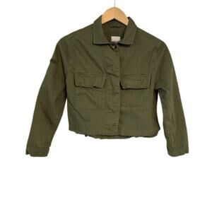 SUBDUED Army Green Raw Edge Long Sleeve Jacket | XS